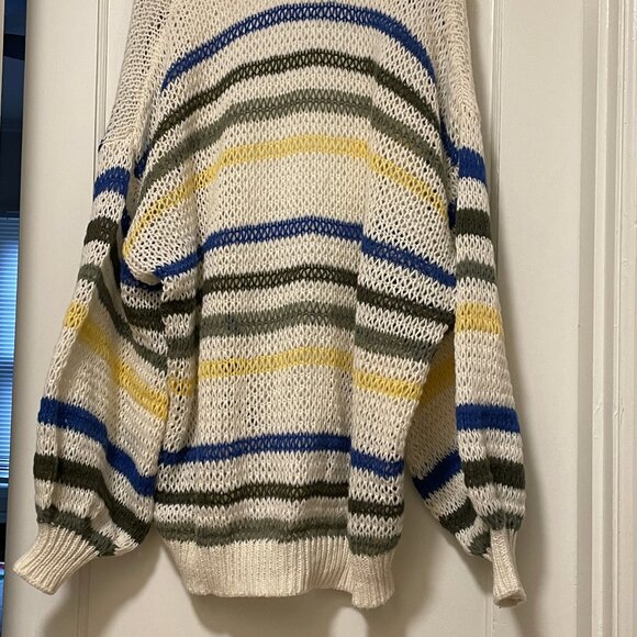 Aerie Slouchy Cardigan Striped Large - Picture 3 of 6